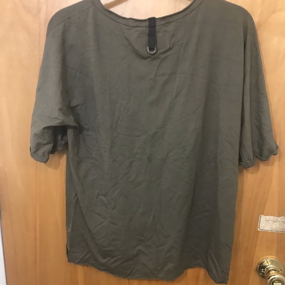 Henrietta Steffensen Copenhagen olive t shirt tree motif sz S/M - Picture 7 of 11